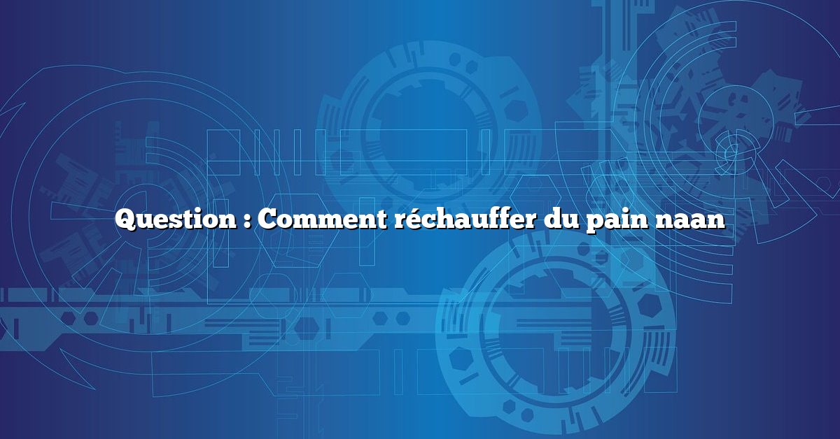 Question : Comment réchauffer du pain naan